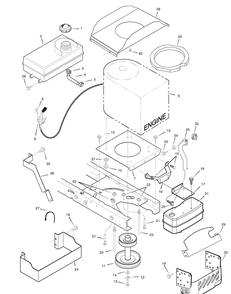 Engine Mount Diagram and Parts List for 7800282-425307X51A 2008 Briggs and Stratton Lawn Tractor